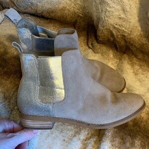 Toms Ella suede and metallic leather ankle boots 7